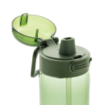 Borraccia sportiva in rPET con tappo anti-goccia e cannuccia 800 ml color verde ottava vista