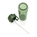 Borraccia sportiva in rPET con tappo anti-goccia e cannuccia 800 ml color verde nona vista