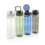Borraccia sportiva in rPET con tappo anti-goccia e cannuccia 800 ml color verde vista generale