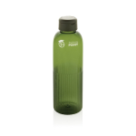 Borraccia in rPET con impugnatura e design ondulato con manico 750 ml color verde vista con logo