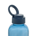 Borraccia in rPET con impugnatura e design ondulato con manico 750 ml color blu mare quarta vista