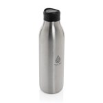 Borraccia ecologica con esperienza di bevuta a 360° 600 ml Avira Alok color argento vista con logo