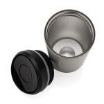Tazza termica take away ecologica con tappo a scatto 400 ml Avira Alix color argento quinta vista