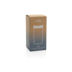 Tazza termica take away ecologica con tappo a scatto 400 ml Avira Alix color blu mare seconda vista con scatola