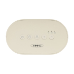 Sveglia ecologica con luce graduale e suoni rilassanti della natura color beige vista con logo