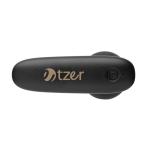 Pistola massaggiante portatile in plastica ecologica color nero vista con logo