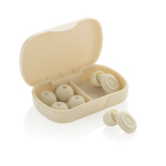 Tappi auricolari in silicone riciclato con riduzione del rumore 36dB color beige
