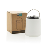 Lampada portatile in plastica ecologica con tre modalità di luce LED color bianco vista con scatola