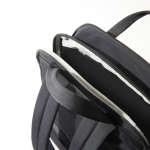 Zaino espandibile in tessuto riciclato con cerniera Duo-Zipper 16” color nero vista 16
