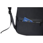 Zaino espandibile in tessuto riciclato con cerniera Duo-Zipper 16” color nero