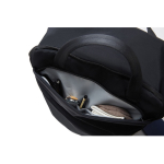 Zaino espandibile in tessuto riciclato con cerniera Duo-Zipper 16” color nero