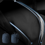 Zaino espandibile in tessuto riciclato con cerniera Duo-Zipper 16” color nero