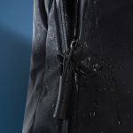 Zaino espandibile in tessuto riciclato con cerniera Duo-Zipper 16” color nero