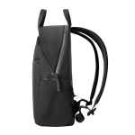Zaino espandibile in tessuto riciclato con cerniera Duo-Zipper 16” color nero sesta vista