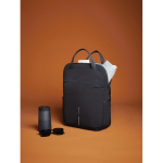 Zaino espandibile in tessuto riciclato con cerniera Duo-Zipper 16” color nero vista ambiente 4