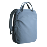Zaino espandibile in tessuto riciclato con cerniera Duo-Zipper 16” color blu