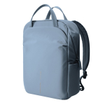 Zaino espandibile in tessuto riciclato con cerniera Duo-Zipper 16” color blu terza vista