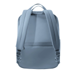 Zaino espandibile in tessuto riciclato con cerniera Duo-Zipper 16” color blu quinta vista
