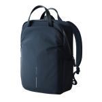 Zaino espandibile in tessuto riciclato con cerniera Duo-Zipper 16” color blu mare terza vista