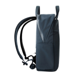 Zaino espandibile in tessuto riciclato con cerniera Duo-Zipper 16” color blu mare sesta vista