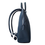 Zaino espandibile in tessuto riciclato con cerniera Duo-Zipper 16” color blu mare ottava vista