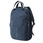 Zaino espandibile in tessuto riciclato con cerniera Duo-Zipper 16” color blu mare nona vista