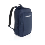 Zaino ultraleggero in rPET con design espandibile 15.6” color blu mare vista con logo