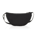 Borsa a tracolla XL in rPET con tasca esterna e cinghia regolabile color nero seconda vista