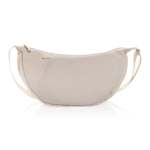 Borsa a tracolla XL in rPET con tasca esterna e cinghia regolabile color beige