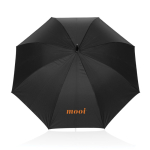Ombrello premium in rPET con apertura automatica Ø130 Swiss Peak color nero vista con logo
