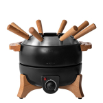 Set da fonduta elettrica con controllo preciso per 8 persone Boska color nero vista area di stampa