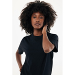 T-shirt unisex cotone riciclato modern fit 220 g/m2 IQONIQ Nikko color nero quinta vista con modello