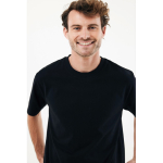 T-shirt unisex cotone riciclato modern fit 220 g/m2 IQONIQ Nikko color nero