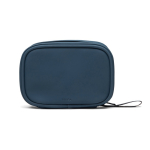 Kit di pronto soccorso in poliestere riciclato con accessori inclusi color blu mare terza vista