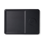 Caricatore wireless da scrivania ecologico con vassoio organizer color nero
