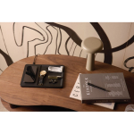 Caricatore wireless da scrivania ecologico con vassoio organizer color nero