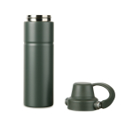 Borraccia termica acciaio riciclato con manico e doppia apertura 600ml color verde quinta vista