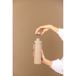Borraccia termica acciaio riciclato con manico e doppia apertura 600ml color avorio vista ambiente 2