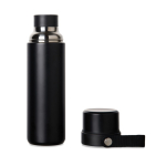 Thermos in acciaio inox riciclato con manico per il trasporto 750 ml color nero terza vista