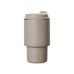 Tazza take away in acciaio riciclato con coperchio ribaltabile 350 ml color avorio quarta vista