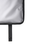 Cuscino portatile e pieghevole riciclato con chiusura a pressione color nero terza vista