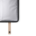 Cuscino portatile e pieghevole riciclato con chiusura a pressione color avorio terza vista