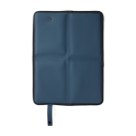 Cuscino portatile e pieghevole riciclato con chiusura a pressione color blu mare seconda vista
