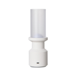 Lampada da tavolo portatile riciclata batteria ricaricabile e dimmer color bianco terza vista