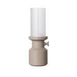 Lampada da tavolo portatile riciclata batteria ricaricabile e dimmer color beige seconda vista