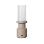 Lampada da tavolo portatile riciclata batteria ricaricabile e dimmer color beige terza vista