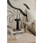 Lampada da tavolo riciclata con luce calda e fredda regolabile al tocco color nero