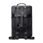 Borsone da viaggio in poliestere riciclato con doppi manici 35 l color nero terza vista
