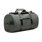 Borsone da viaggio in poliestere riciclato con doppi manici 35 l color verde seconda vista