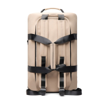 Borsone da viaggio in poliestere riciclato con doppi manici 35 l color avorio terza vista